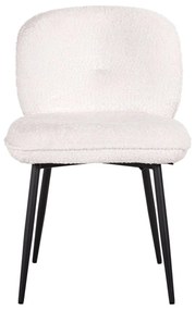 Richmond Interiors Kiki Luxe Eetkamerstoelen Teddy Wit (set Van 2)