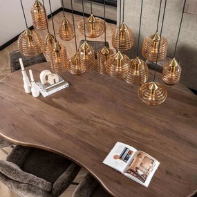 Grote Eettafel Hanglamp Amber Glas