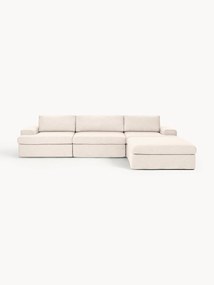Modulaire bank Russell (4-zits) met poef (links/rechts)
