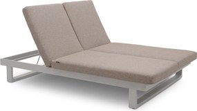 Lifestyle Garden Furniture Massimo Ligbed Met Kussen Wit/sandy Aluminium Wit