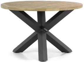 Dining Tuintafel rond 120 cm Teak Old teak greywash Rockville