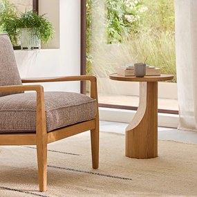 Massief eiken en gefineerd bijzettafel, Stigido