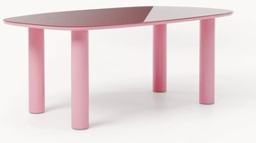 Organische eettafel Beni met glazen tafelblad 1