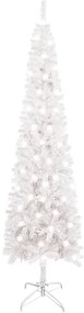 vidaXL Kerstboom met LED's smal 150 cm wit