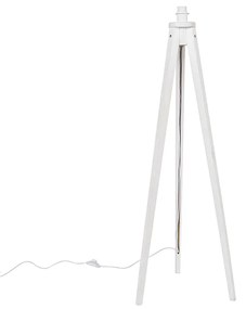 Landelijke vloerlamp tripod wit - Tripod Classic