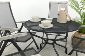 Balero ronde verstelbare bistroset strekmetaal Ø90 cm. - Antraciet