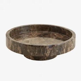 Ronde Sleutelschaal Ø25 Cm Van Natuurlijk Steen Kevara Bruin Marmer Emperador - Sklum