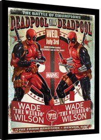 Ingelijste poster Deadpool - Wade vs Wade