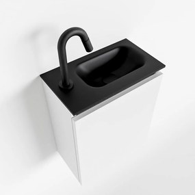 Mondiaz Ture 40cm toiletmeubel talc met wastafel urban rechts 1 kraangat