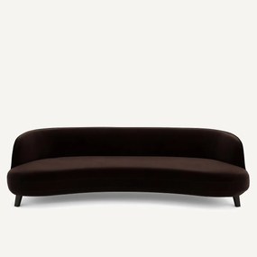 5-zits fluwelen bank, Rosebury, ontwerp Emmanuel Gallina