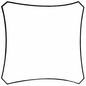 Perel Schaduwdoek vierkant 3,6 x 3,6 m Cream
