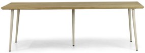 Dining Tuintafel rechthoekig 240 x 100 cm Aluminium/teak Taupe Montana