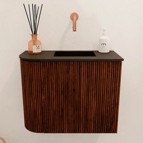 Mondiaz Joya 50cm toiletmeubel ronding links ruby met wastafel faye rechts zonder kraangat urban