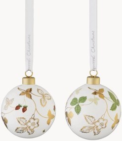 Kerstballen Wild Strawberry, 2-delig