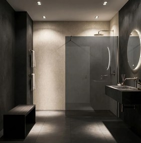 Walk-in douchewand Rea Flexi Grey / Chrome 140