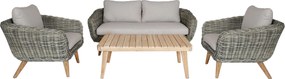 Baratti Stoel-bank Loungeset - Serrano- Wicker - Antraciet - Baratti