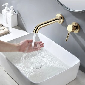 Inbouw wastafelkraan Rea Lungo Long Gold + BOX