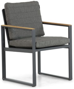 Tuinstoel Aluminium/Teak Grijs-antraciet Lifestyle Garden Furniture Faro