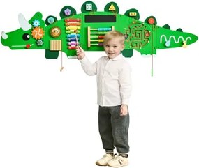 VEVOR Dinosaurus Activiteitenmuur, Motoriekbord, 11 Spellen, Montessori Sensorisch Bord voor Kinderen van 3-12 Jaar, Leeractiviteitencentrum, Ideaal voor de Speelkamer, Kleuterschool, Klaslokaal