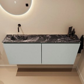 Mondiaz Ture DLux toiletmeubel 120cm greey met wastafel lava links zonder kraangat