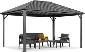 Metalen tuinhuis Sardinia 3x6 Tuinpunt antraciet