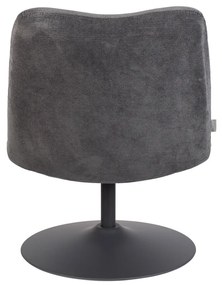 Zuiver Bubba Donkegrijze Draaifauteuil Retro