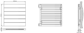 Eastbrook Berkeley radiator 60x60cm aluminium 425W wit mat