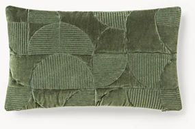 Geborduurde kussenhoes Verina met geometrisch patroon