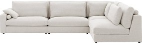 Goossens Hoekbank Odette beige, stof, 1,5-zits, stijlvol landelijk