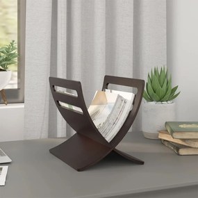 vidaXL Tijdschriftenrek staand hout bruin