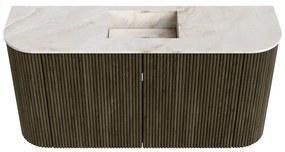 Mondiaz Joya DLux 85cm toiletmeubel ronding links/rechts shadow met wastafel faye midden 1 kraangat frappe