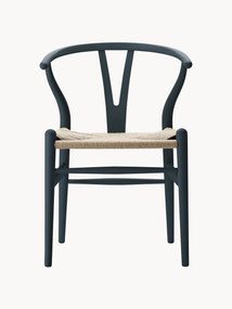 Houten stoel CH24 Wishbone Chair met handgevlochten zitvlak