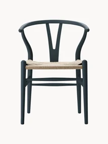 Houten stoel CH24 Wishbone Chair met handgevlochten zitvlak