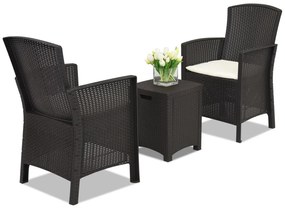 Lido Terras Box 2 bruin technorattan set met Bica box