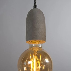 Industriële hanglamp grijs beton - Cava 3