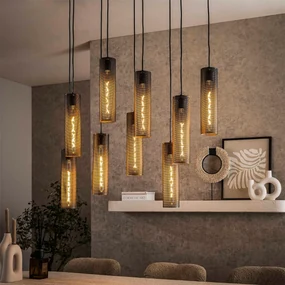 Trapse Eettafel Lamp Metaalgaas Zwart
