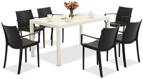 King/Victoria tuinset wit en antraciet voor 6 personen Bica
