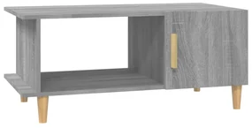 vidaXL Salontafel 90x50x40 cm bewerkt hout grijs sonoma eikenkleurig