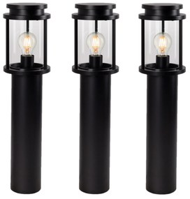 Set van 3 Sydney Tuinlamp Zwart Tuinverlichting Zwart E27