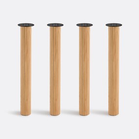 Set van 4 gecanneleerde tafelpoten, Alzar