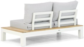 Loungeset 5 personen Aluminium/Teak Wit Lifestyle Garden Furniture Ravalla/Seaside