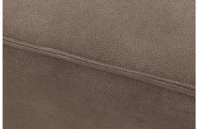 Goossens Hoekbank Hercules bruin, microvezel, 3-zits, modern design met ligelement links