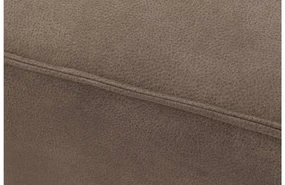 Goossens Hoekbank Hercules bruin, microvezel, 3-zits, modern design met ligelement links