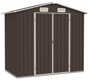 vidaXL Tuinschuur 205x129x183 cm gegalvaniseerd staal bruin