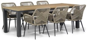 Tuinset 6 personen 230 cm Wicker Taupe Lifestyle Garden Furniture Advance/Veneto