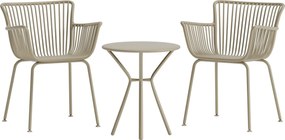 The Outsider Balkonset-Levi-3-Delig-Beige-Staal-60cm-The-Outsider