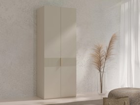 Kledingkast Toledo 136, Beige, 237x90x60cm, 106.5 kg, Kledingkast deuren: Met scharnieren