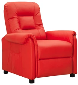 vidaXL Fauteuil verstelbaar kunstleer rood