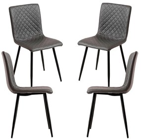 4 Pak Rom Kunstlederen Stoelen
