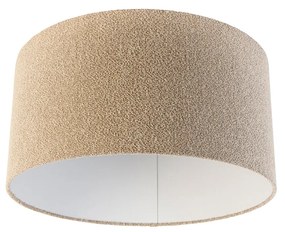 Stoffen Boucle lampenkap taupe 50/50/25 Design, Modern cilinder / rond